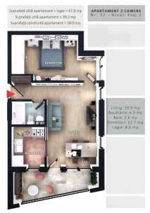 Apartment for sale 2 rooms, APCJ244985FLO-9