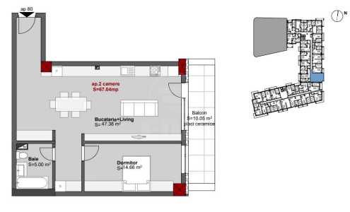 Appartement de louer 2 chambres, APCJ355886-7