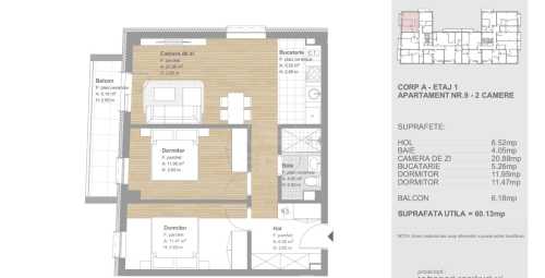 Appartement de vente 3 chambres, APCJ247245FLO-9